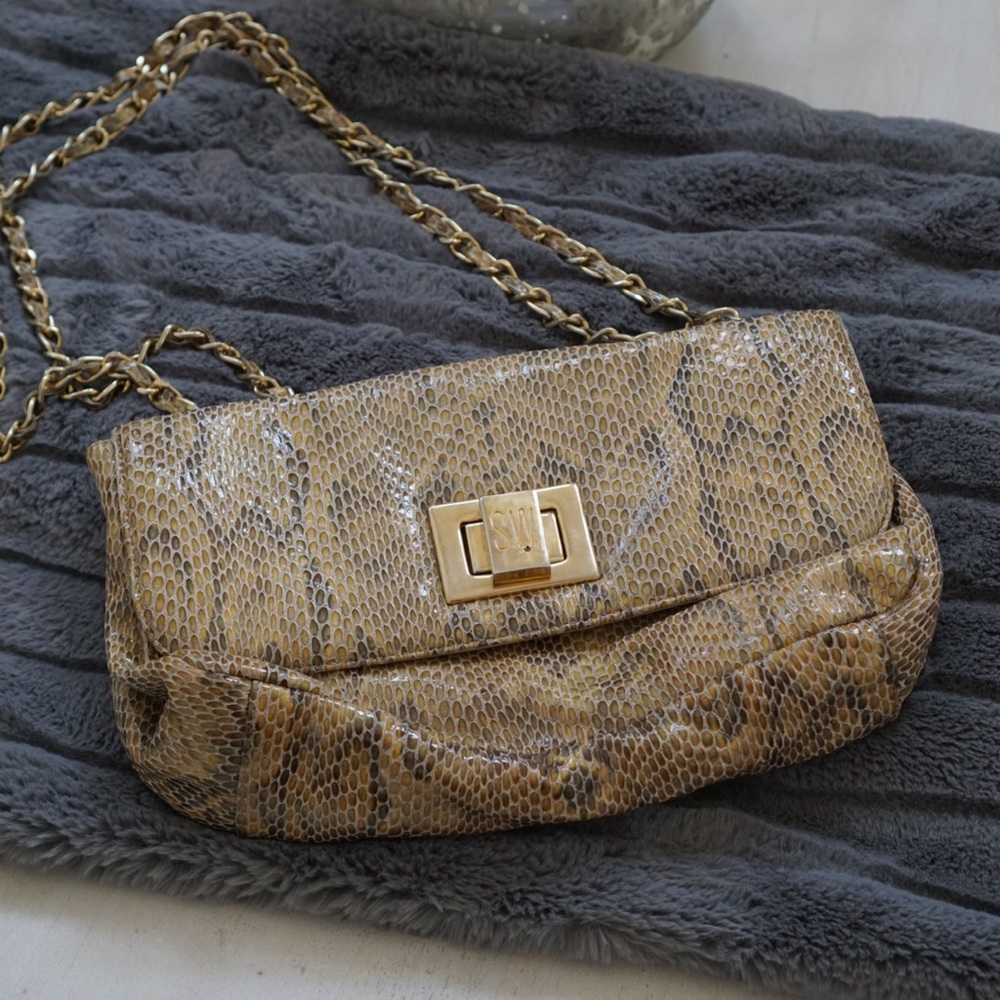 Stuart Weitzman Snake Print Shoulder Bag